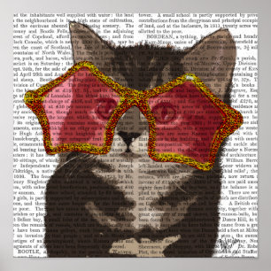 Kitten i Star Sunglasses Poster