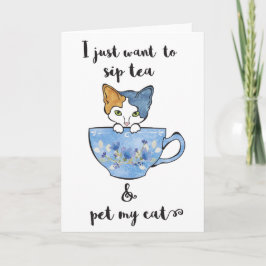 Kitten i Tekopp Kort
