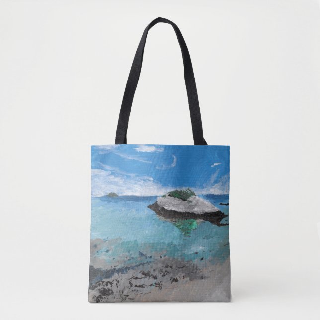 Kitten Island, Maine Tote Bag Tygkasse (Framsida)