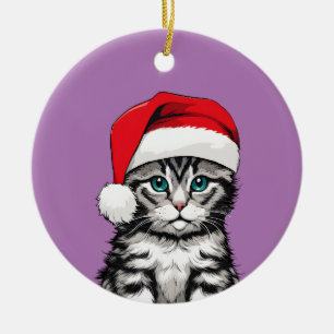 Kitten jul julgransprydnad keramik