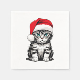 Kitten jul pappersservett