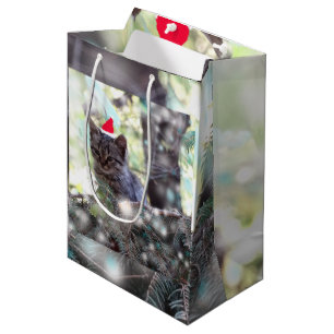Kitten Jultid Gift Bag - Medium, Matte