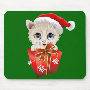Kitten jultomten med Gift Musmatta