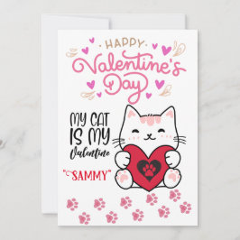 Kitten Kärlek på Alla hjärtans dag Julkort
