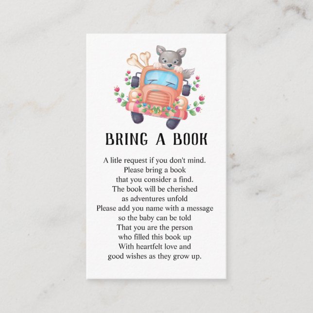 Kitten Kattunge Baby Shower för ett Bok-klosur Tilläggskort (Framsida)