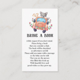 Kitten Kattunge Baby Shower för ett Bok-klosur Tilläggskort