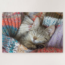 Kitten Kattunge Cute Roligt Animal Jigszle Puzzle