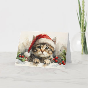 Kitten Kitten Julhälsningar Tack Kort
