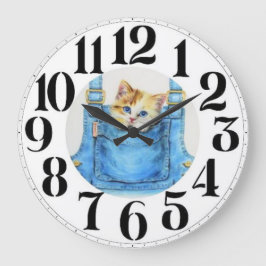 Kitten klockan stor klocka