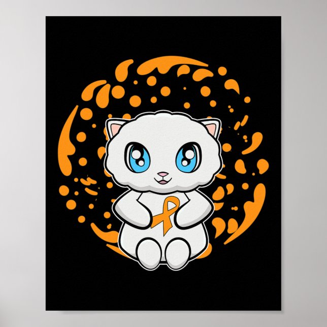 Kitten Leukemi, kännedom om Cute Persian Cat Anime Poster (Framsidan)