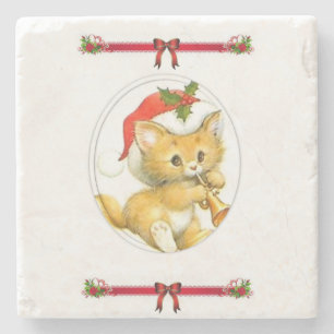 Kitten Marble Stone Underlägg jul