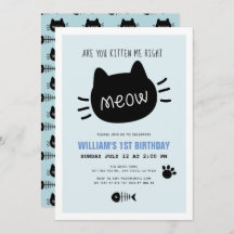 Kitten Me Höger Meow Blue BIrthday