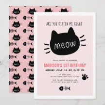 Kitten Me Höger Meow Rosa BIrthday