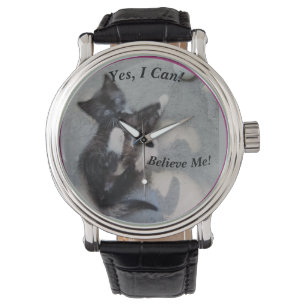 Kitten med Anpassade Cat Photo Funny Armbandsur