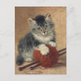 Kitten med boll av ull CC0194 Ronner-Knip Vykort