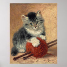 Kitten med boll av ull CC1172 Ronner-Knip