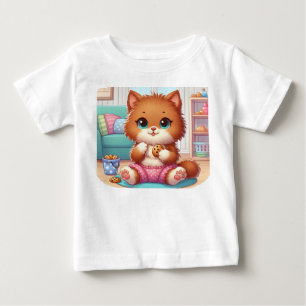 Kitten med Cookie Småbarn T-Shirt