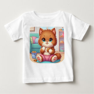 Kitten med Cookie Småbarn T-Shirt