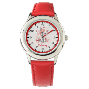 Kitten med en explosion av Red Hearts Armbandsur