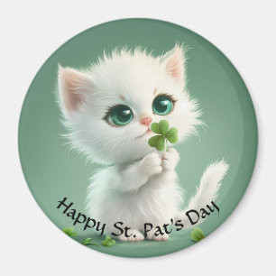 Kitten med en Shamrock Magnet