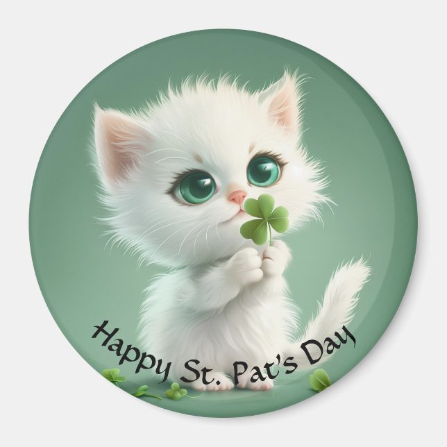 Kitten med en Shamrock Magnet (Framsidan)