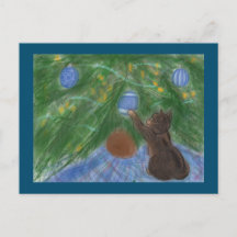 Kitten med Helgdag Träd