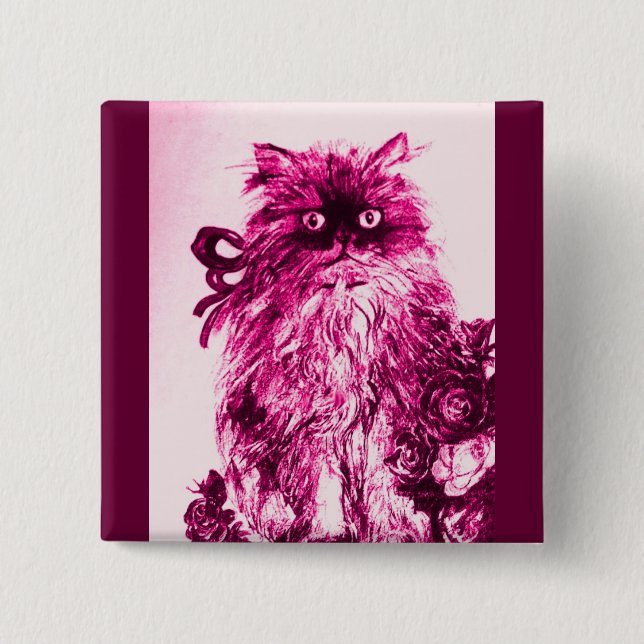KITTEN MED RO,Rosa Fuchsia White Knapp (Framsida)