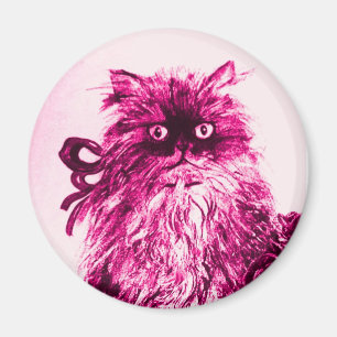 KITTEN MED RO,Rosa Fuchsia White Magnet