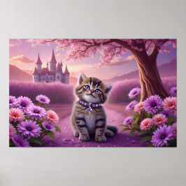 Kitten med Sparkly Collar Poster