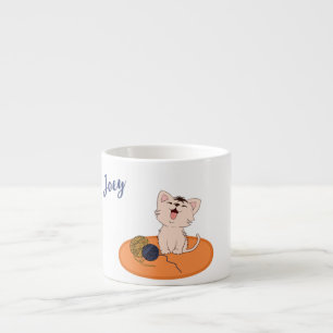 Kitten med Wool Boll Espressomugg