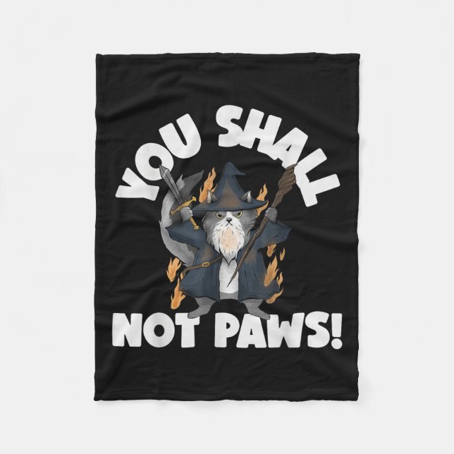 Kitten Meow Parody Movie Funny Cat Wizard You Shal Fleecefilt (Framsidan)