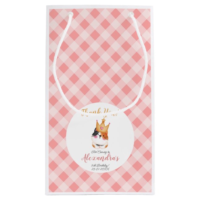 Kitten Meow Rosa Krona Girl Girl Kattunge Birthday (Baksidan)