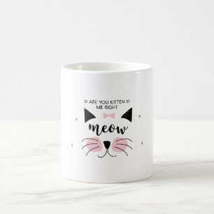 Kitten mig höger Meow Kaffemugg