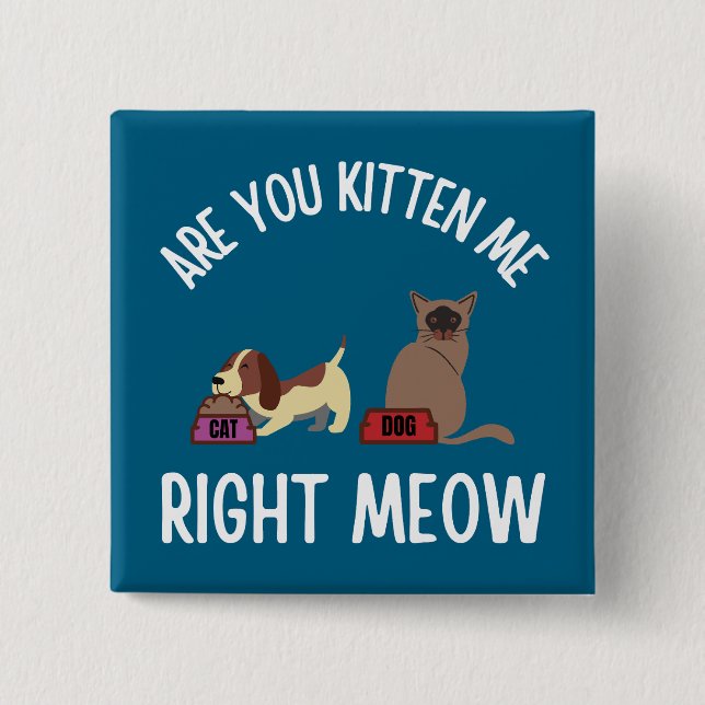 Kitten mig höger Meow Knapp (Framsida)