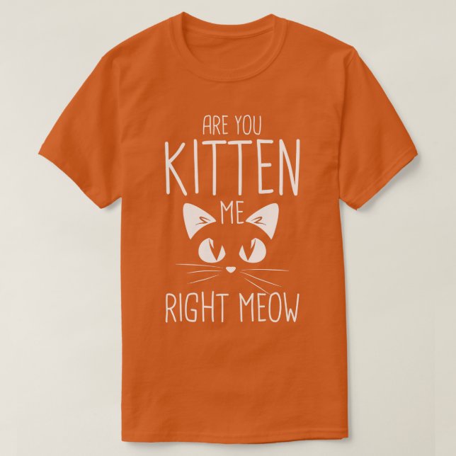 Kitten mig Höger Meow T Shirt (Design framsida)