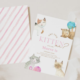 Kitten mig? Kat Birthday-inbjudan Inbjudningar