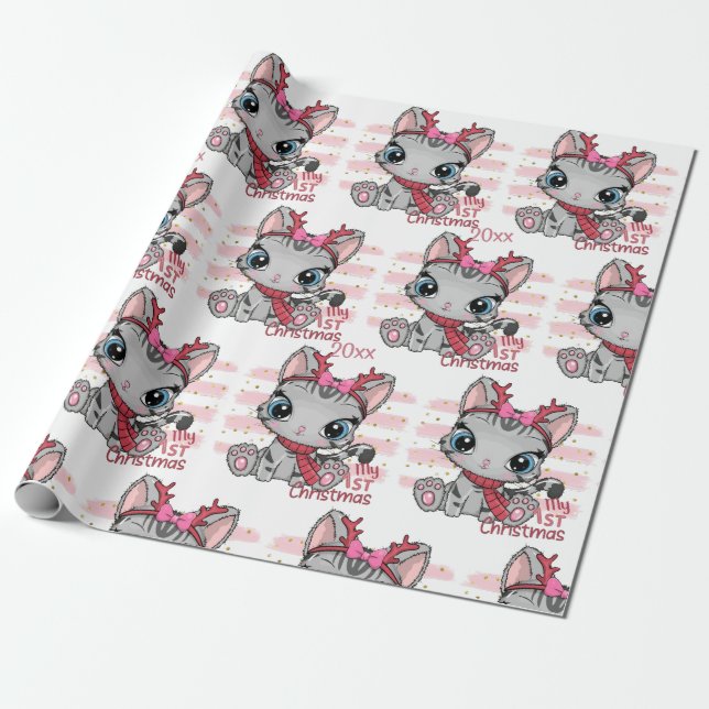 Kitten, min Pappra julafton Presentpapper (Utrullad)