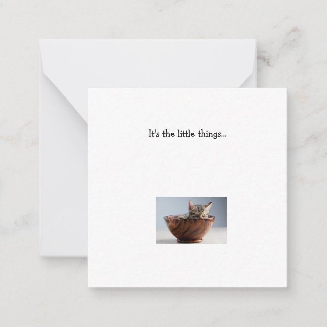 Kitten Mini Tackkort Card Anteckningskort (Framsida)