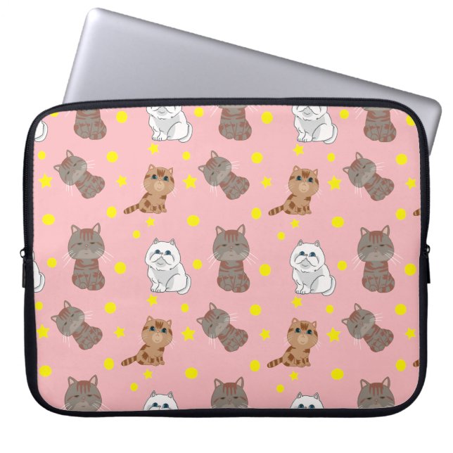 kitten mönster laptop fodral (Framsidan)