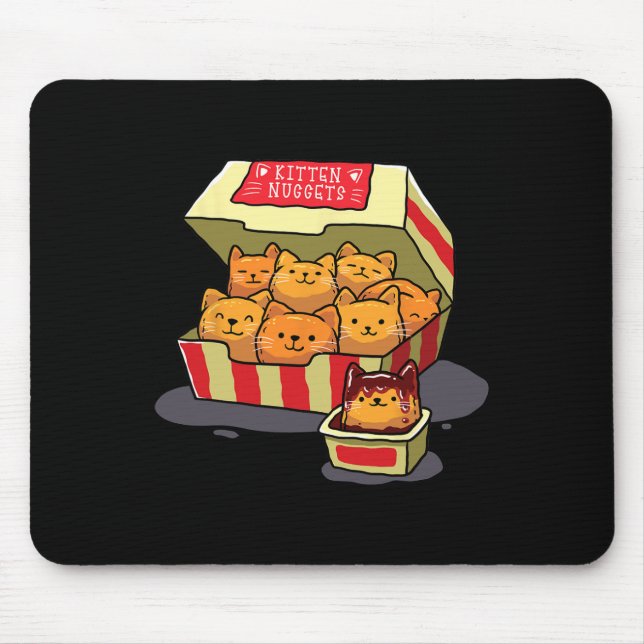 Kitten Nuggets Food Pun Cat Lover Gift Chicken Nug Musmatta (Framsidan)