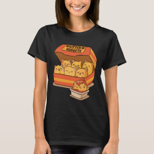 Kitten Nuggets Roligt Cute Food Pun Cat Lover Chic T Shirt