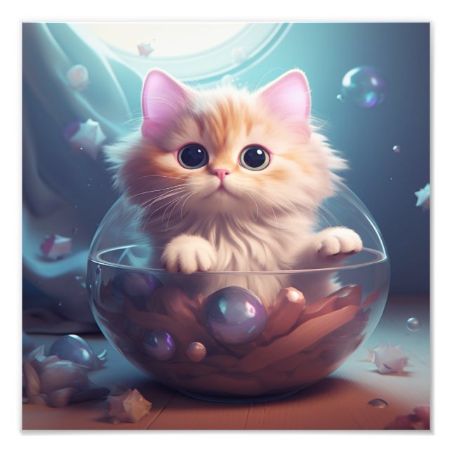 Kitten Nursery & Children's Room Prints Fototryck (Framsidan)