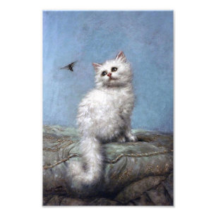 Kitten och Bee, Carl Kahler Fototryck