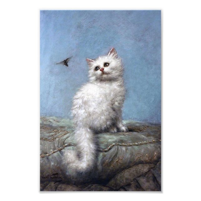 Kitten och Bee, Carl Kahler Fototryck (Framsidan)