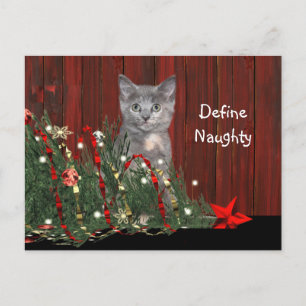Kitten och död Julgran Helg Vykort