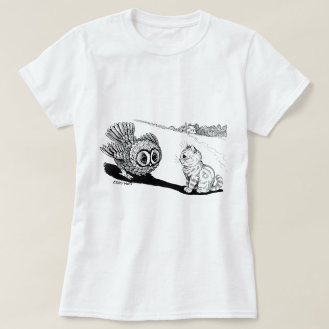 Kitten och Uggla, Louis Wain T Shirt (Design framsida)