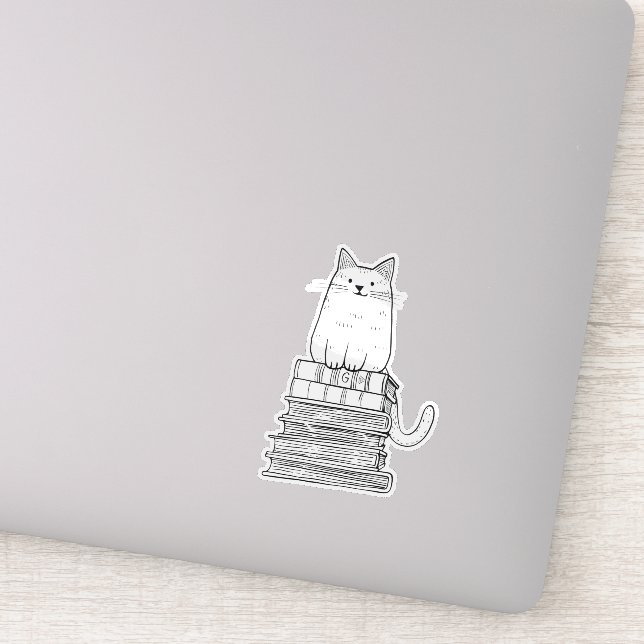 Kitten på Bokar Klistermärken (Detalj)