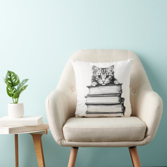 Kitten på Bokar Monochromatic Kudde (Stol)