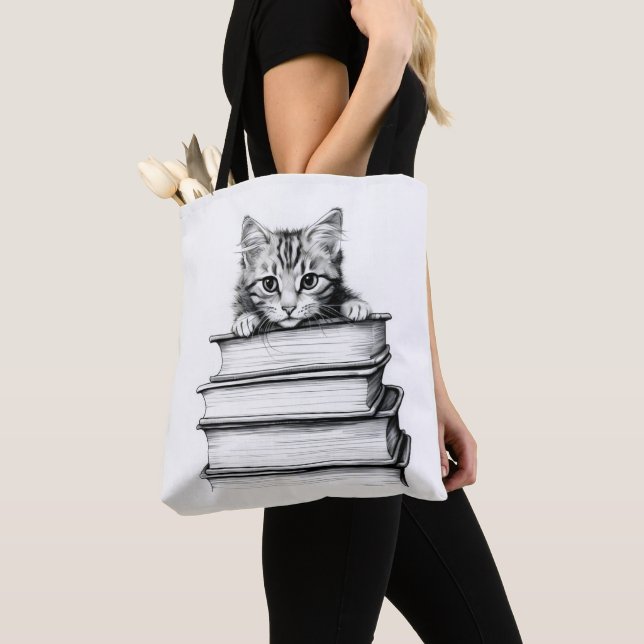 Kitten på Bokar Monochromatic Tygkasse (Närbild)