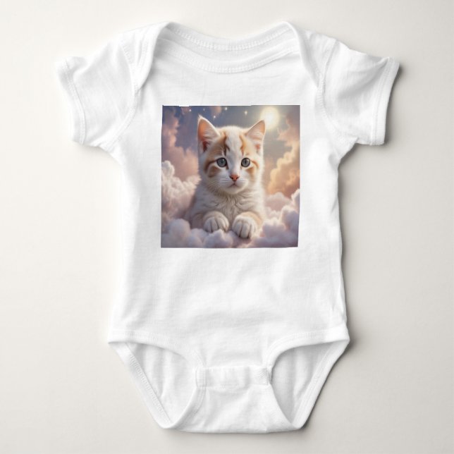 Kitten på molnen T-Shirt (Framsida)